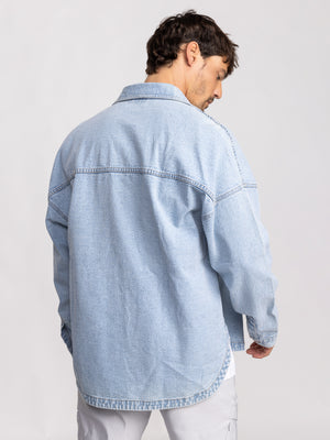 OVER SHIRT JACKET Light Blue / XXL