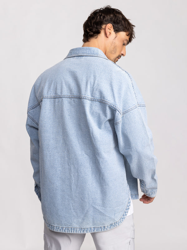 OVER SHIRT JACKET Light Blue / XXL