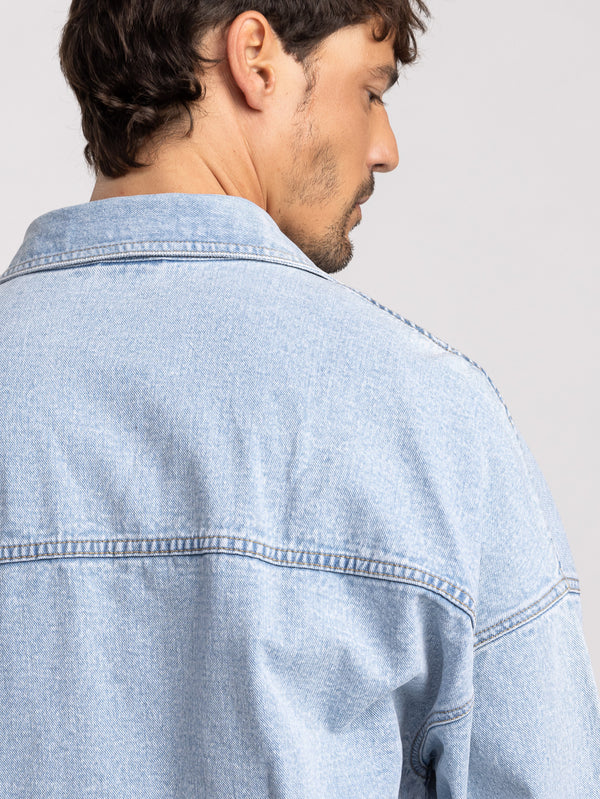 OVER SHIRT JACKET Light Blue / XXL