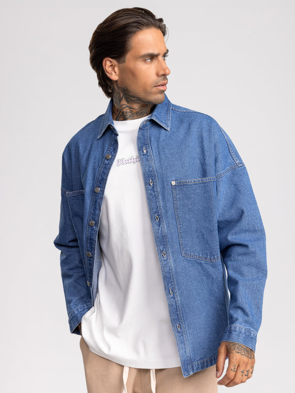 OVER SHIRT JACKET Blue / XXL