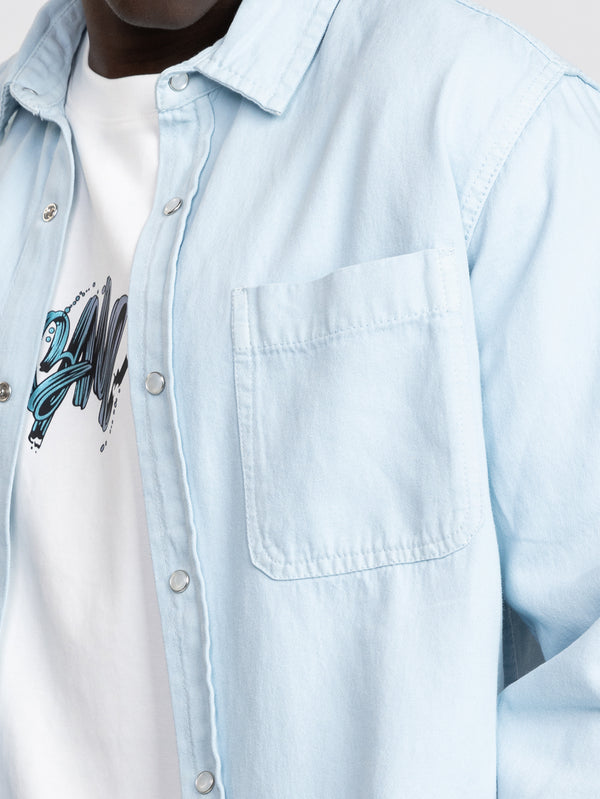 OVER SHIRT JACKET Light Blue / XXL
