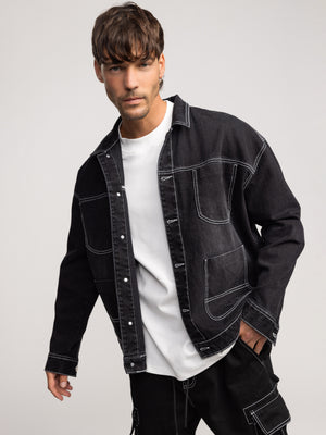 JEANS JACKETS Black / XXL