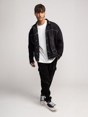 JEANS JACKETS Black / XXL