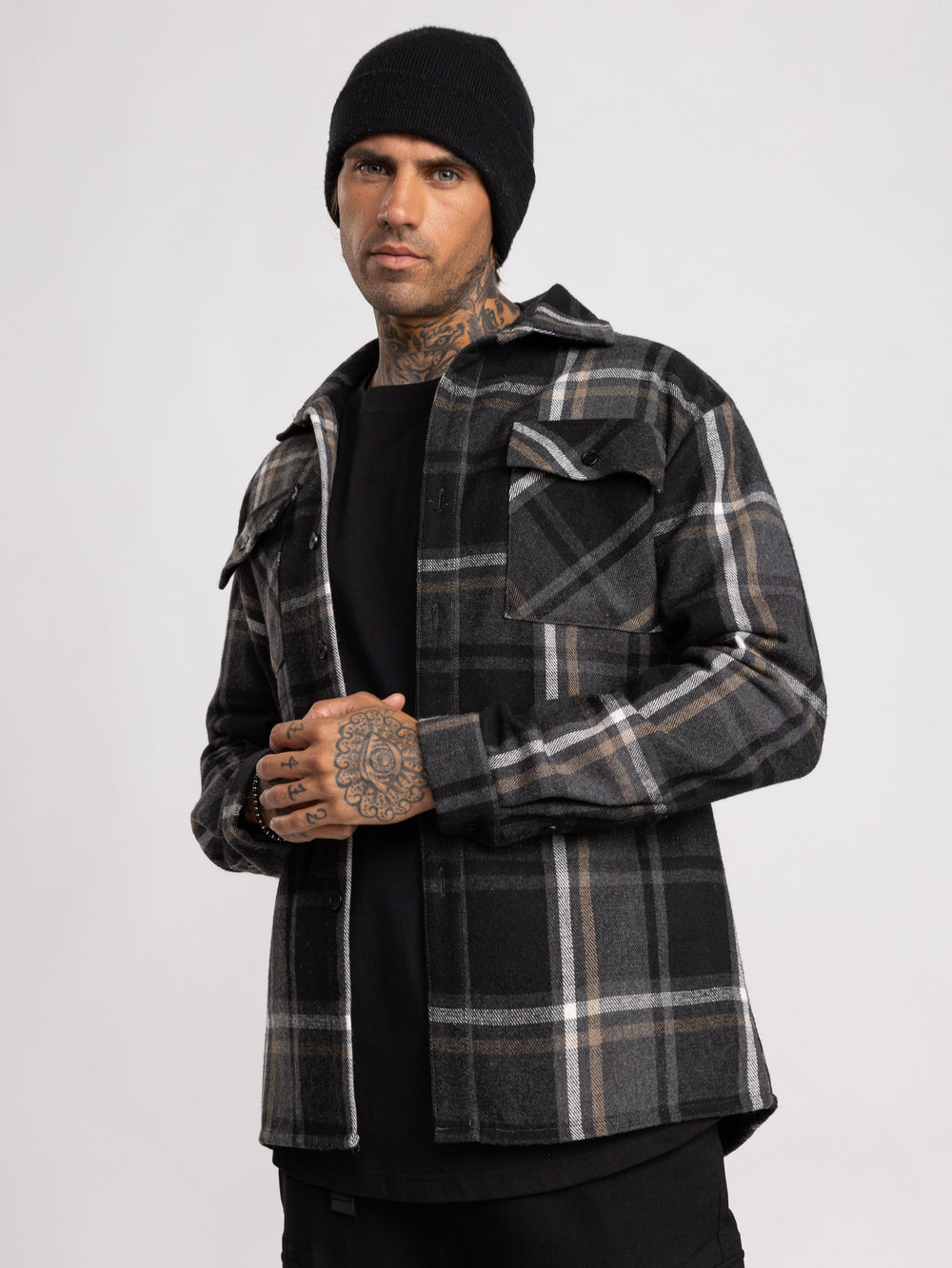 OVER SHIRT JACKET Check / XXL