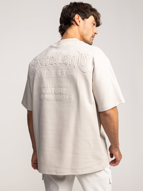 T-SHIRT OVER SIZE Beige / XXS