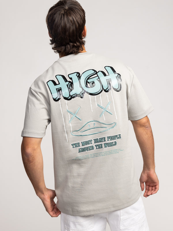 T-SHIRT OVER SIZE Light Gray / XXS