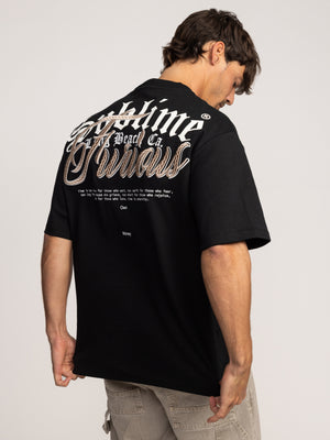 T-SHIRT OVER SIZE Black / XXS