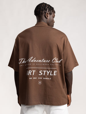 T-SHIRT OVER SIZE Chocolate / XXS