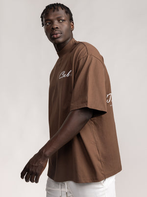 T-SHIRT OVER SIZE Chocolate / XXS