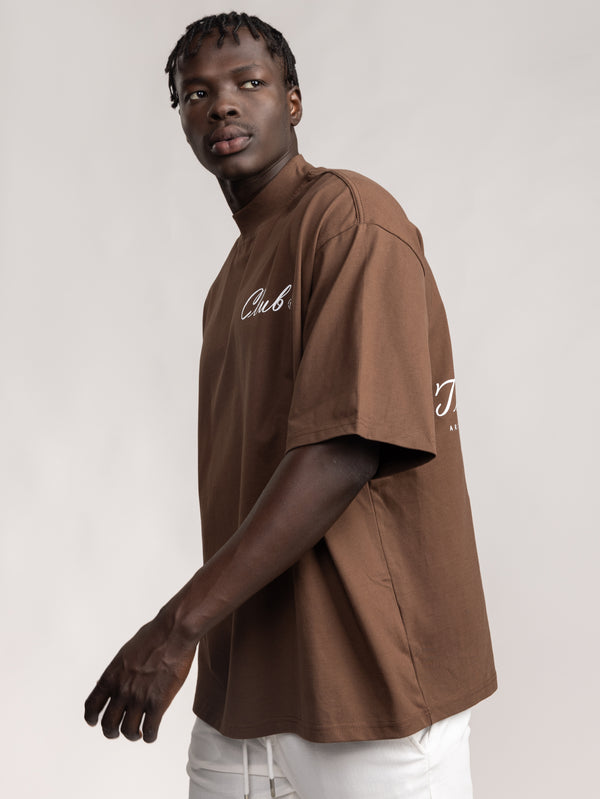 T-SHIRT OVER SIZE Chocolate / XXS