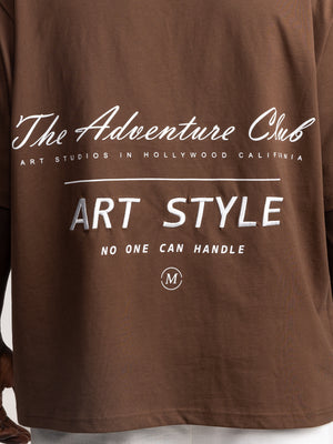 T-SHIRT OVER SIZE Chocolate / XXS