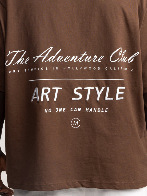 T-SHIRT OVER SIZE Chocolate / XXS