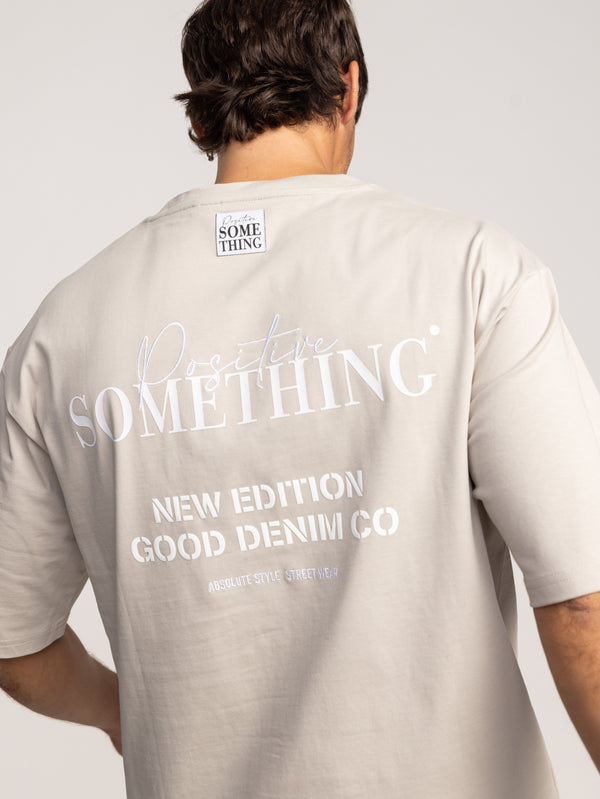 T-SHIRT OVER SIZE Stone / XXS