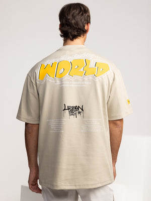 T-SHIRT OVER SIZE Beige / XXL