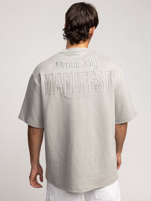 T-SHIRT OVER SIZE Light Gray / XXL