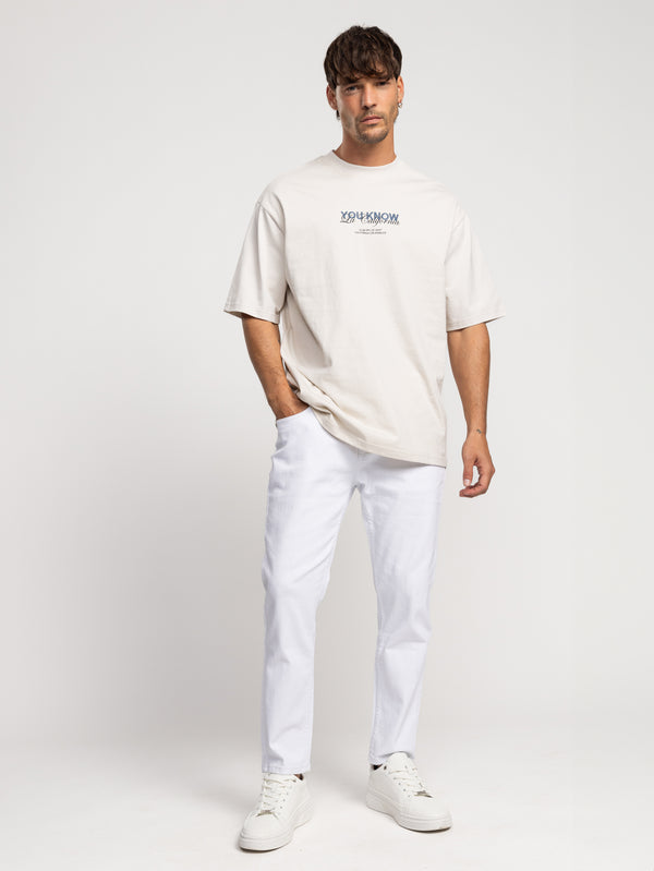 T-SHIRT OVER SIZE Stone / XXL