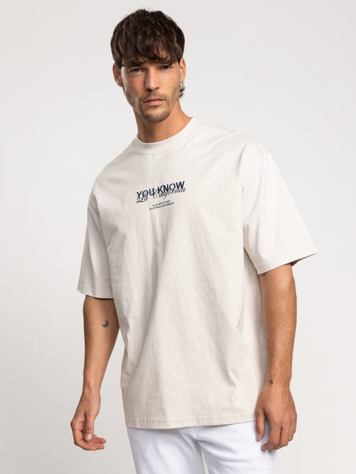 T-SHIRT OVER SIZE Stone / XXL