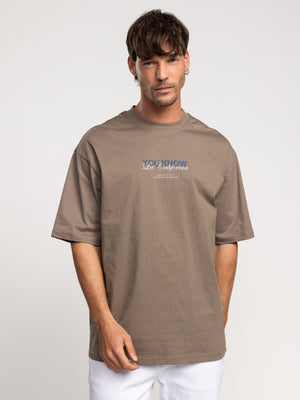 T-SHIRT OVER SIZE Brown / XXL