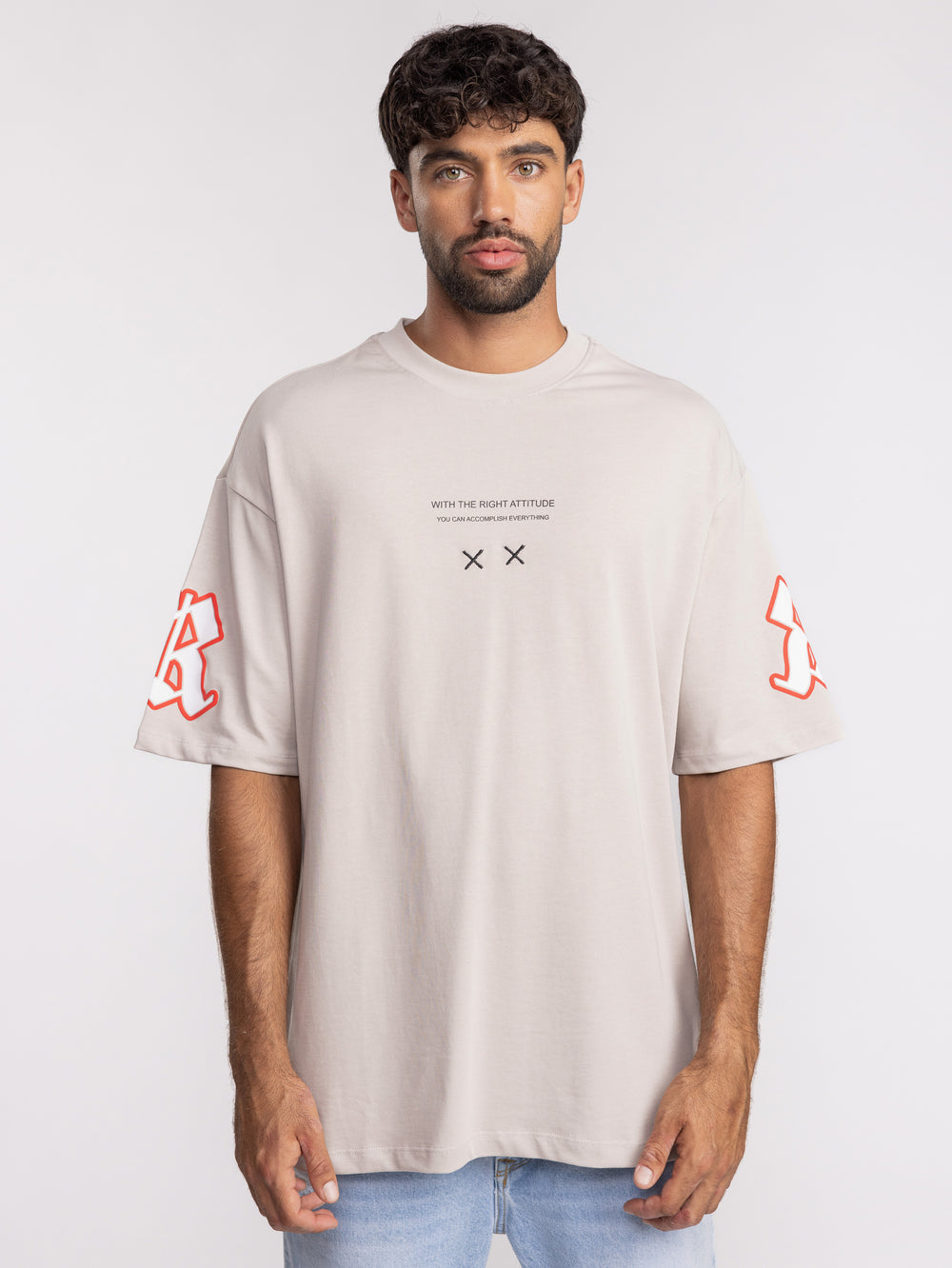 T-SHIRT OVER SIZE Stone / XXL