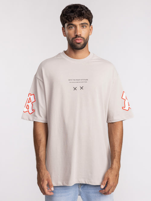 T-SHIRT OVER SIZE Stone / XXL