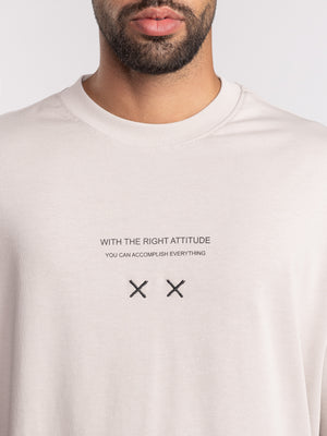 T-SHIRT OVER SIZE Stone / XXL