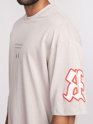 T-SHIRT OVER SIZE Stone / XXL