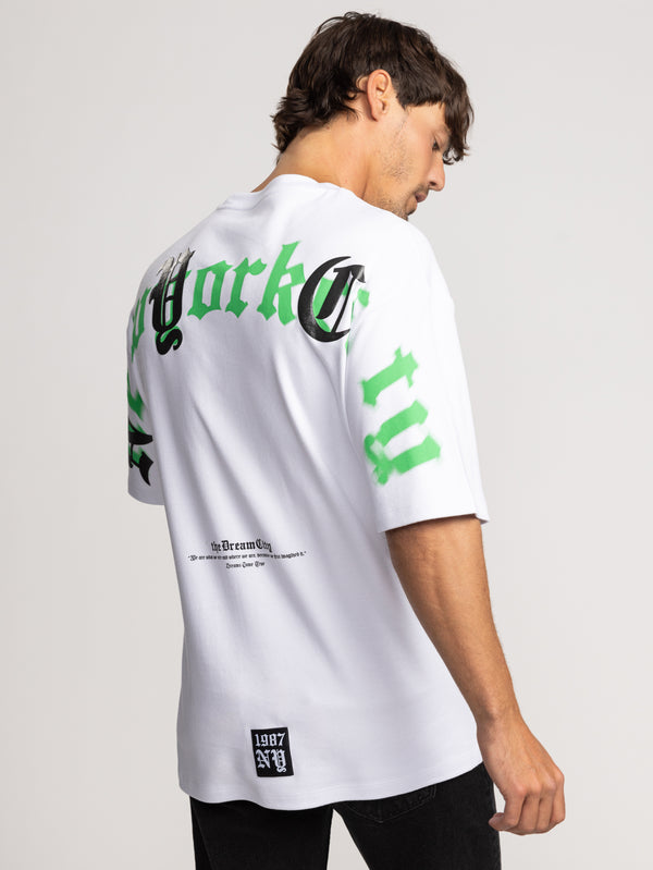 T-SHIRT OVER SIZE Cream / XXL