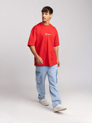 T-SHIRT OVER SIZE Red / XXL