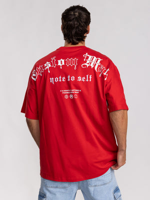 T-SHIRT OVER SIZE Red / XXL
