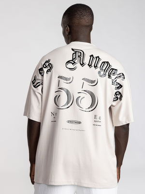 T-SHIRT OVER SIZE Stone / XXL