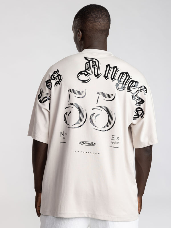 T-SHIRT OVER SIZE Stone / XXL
