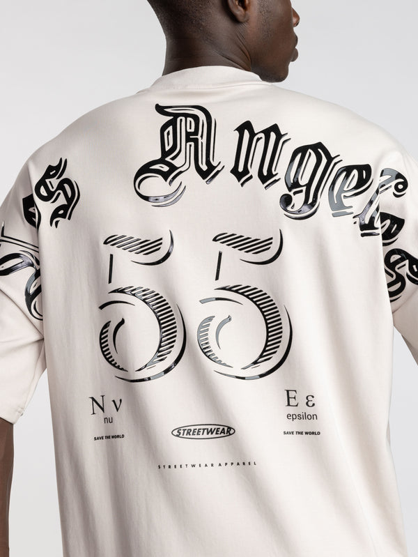 T-SHIRT OVER SIZE Stone / XXL