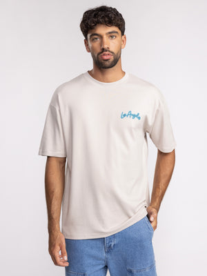 T-SHIRT OVER SIZE Stone / XXL