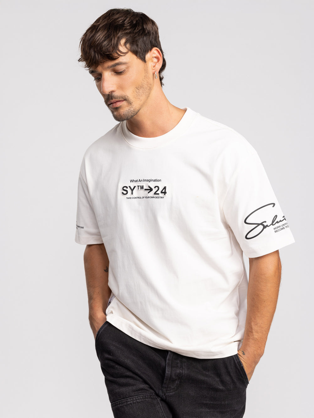 T-SHIRT OVER SIZE Cream / XXL