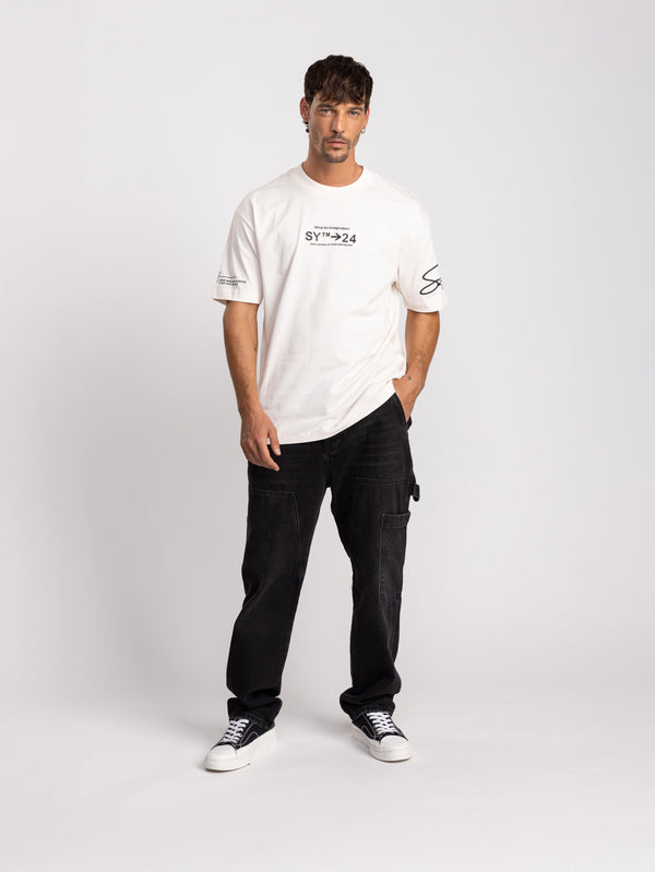 T-SHIRT OVER SIZE Cream / XXL