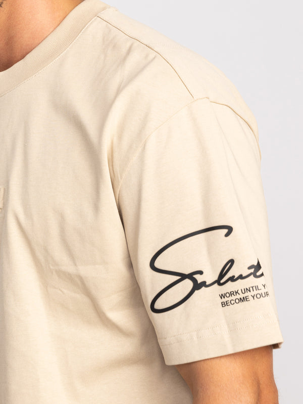 T-SHIRT OVER SIZE Stone / XXL
