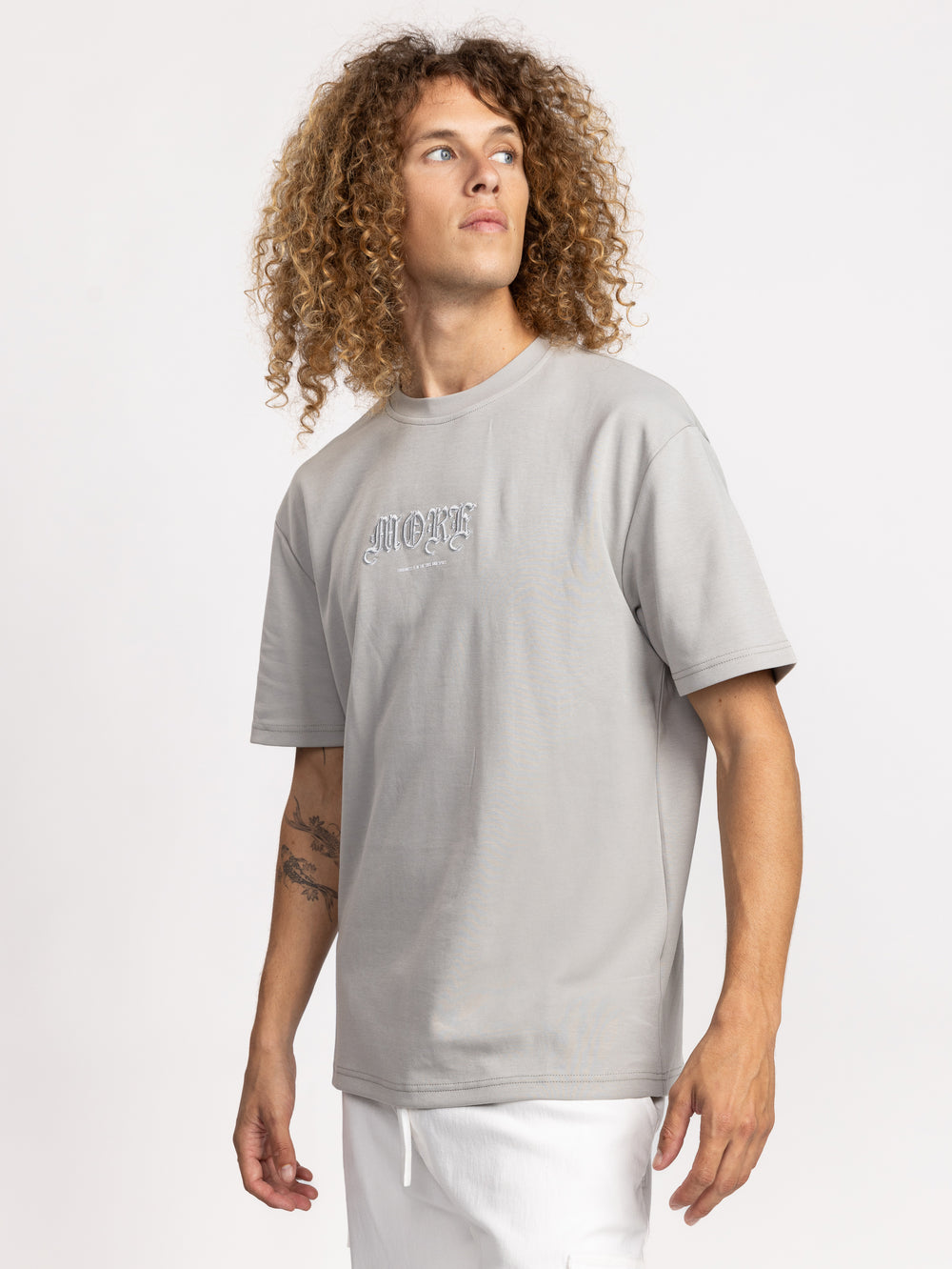 T-SHIRT OVER SIZE Light Gray / XXL