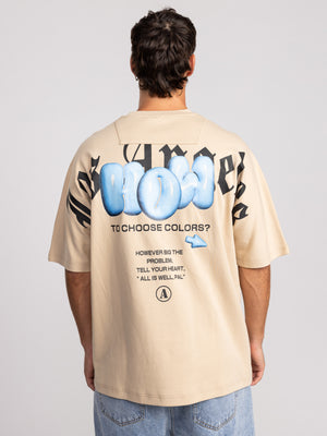 T-SHIRT OVER SIZE Beige / XXL