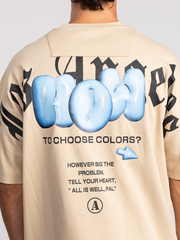T-SHIRT OVER SIZE Beige / XXL