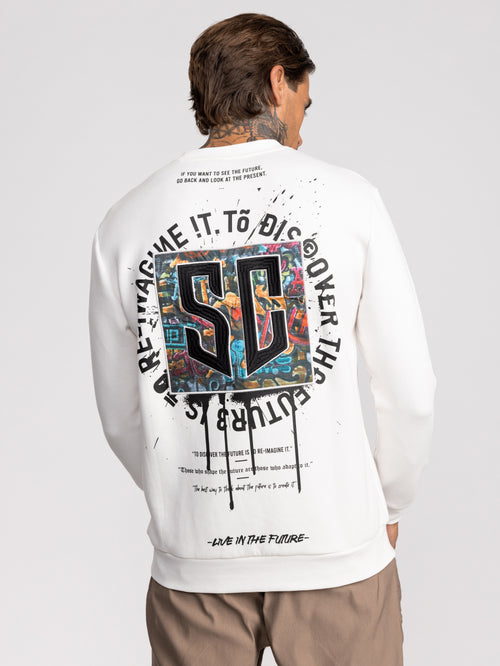 FASHION SWEATSHIRT White / XXL