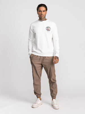 FASHION SWEATSHIRT White / XXL