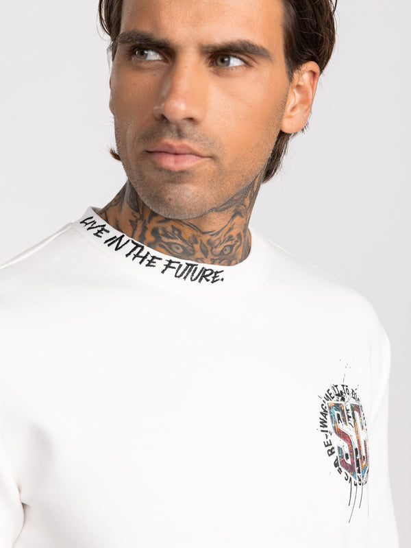 FASHION SWEATSHIRT White / XXL