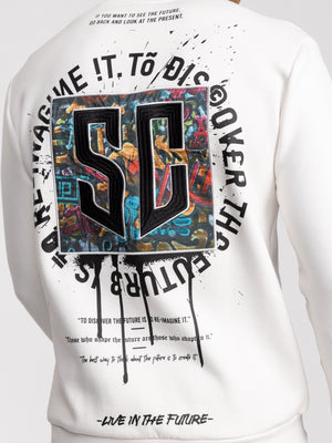 FASHION SWEATSHIRT White / XXL