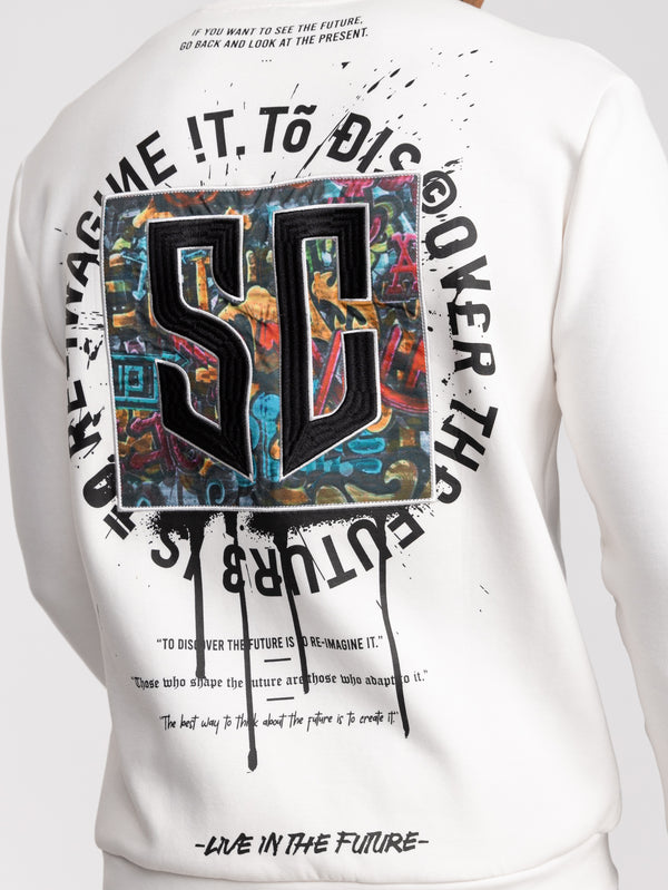 FASHION SWEATSHIRT White / XXL