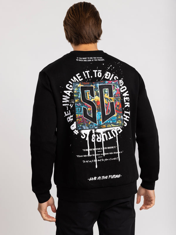FASHION SWEATSHIRT Black / XXL