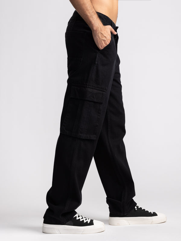 CARGO WOVEN PANTS Black / 48