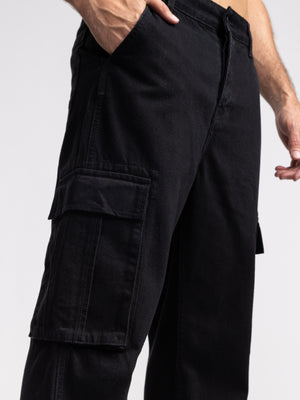 CARGO WOVEN PANTS Black / 48