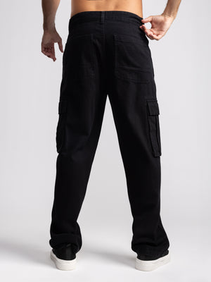 CARGO WOVEN PANTS Black / 48