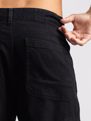 CARGO WOVEN PANTS Black / 48
