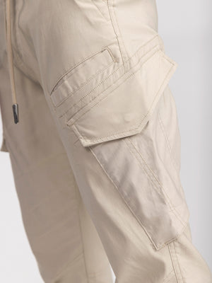 CARGO WOVEN PANTS Beige / 48